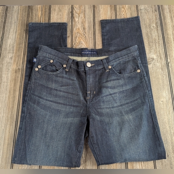 Rock & Republic Embossed Pocked Jeans Size 14 M Like New - Picture 6 of 12